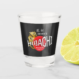 Verre A Shot Cuisinier Hibachi BBQ Sushi Dragon Anniversaire Ja