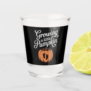 Verre A Shot Cultiver un petit citrouille automne grossesse
