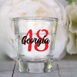 Verre A Shot Custom 18th 20th 30th 40th 50th 60th 70th Birthday<br><div class="desc">Custom 18th 20th 30th 40th 50th 60th 70th Birthday Shot Glass</div>