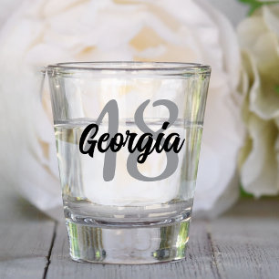 Verre A Shot Custom 18th 20th 30th 40th 50th 60th 70th Birthday