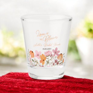 Verre A Shot Cute boho meadow petit fleur sauvage douche nuptia