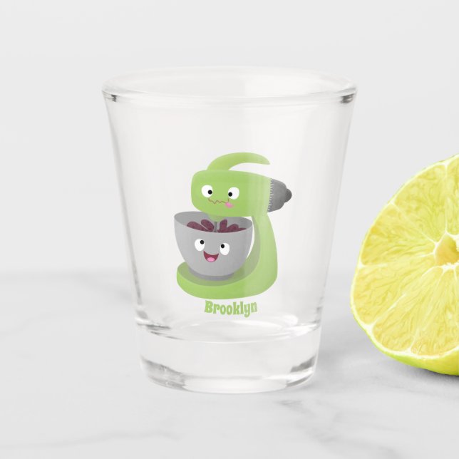 Verre A Shot Cute cake mixer cuisine appareil dessin animé (Devant)