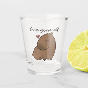 Verre A Shot Cute capybara lancer oreiller T-shirt