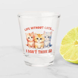 Verre A Shot Cute Chatons Colorés - Vie Sans Chats?
