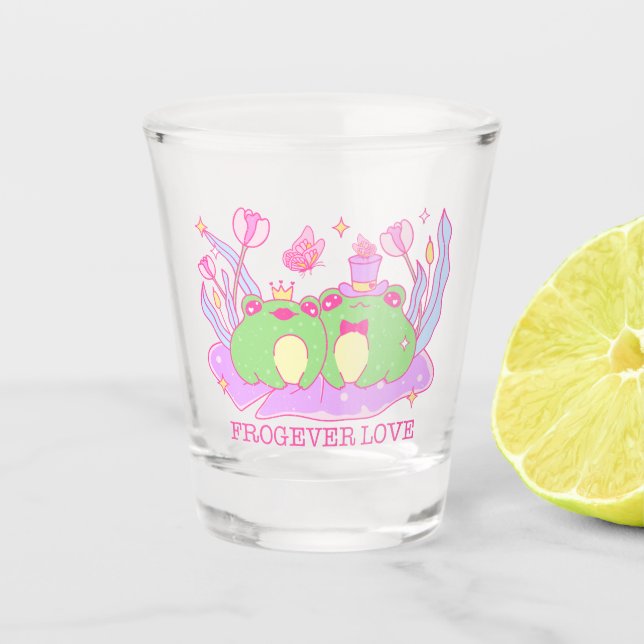 Verre A Shot Cute Frog - Frogever Love (Devant)