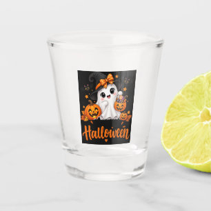 Verre A Shot Cute Ghost Halloween  – Joyeux Halloween Citrouill