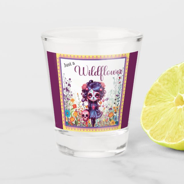 Verre A Shot Cute Gothique Jardin Sugar Crâne (Devant)