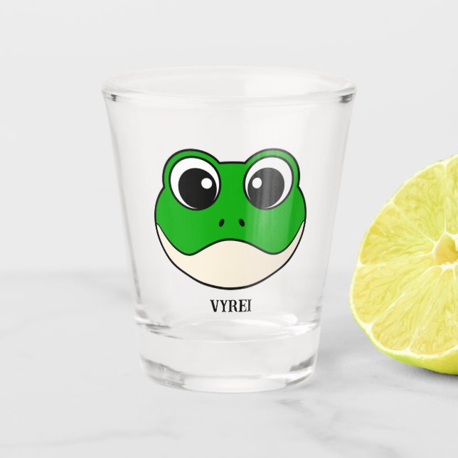 Verre A Shot Cute grenouille souriante (Devant)