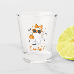 Verre A Shot Cute Halloween Ghost Citrouille épice personnalisé