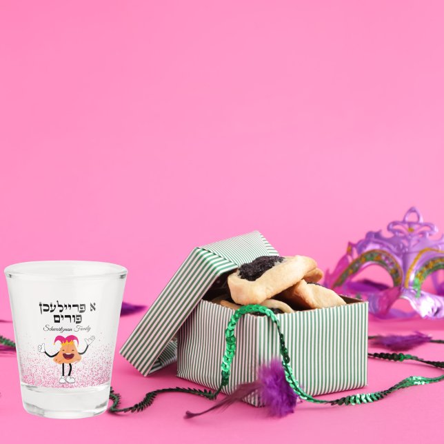 Verre A Shot Cute Hamantaschen A Freilichen Purim (Créateur téléchargé)