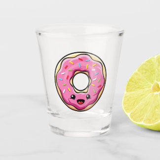 Verre A Shot Cute Kawaii Donut rose