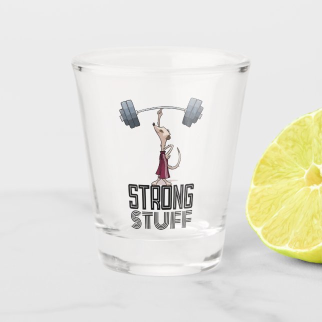 Verre A Shot Cute Meerkat Strong Stuff Poids Carton (Devant)