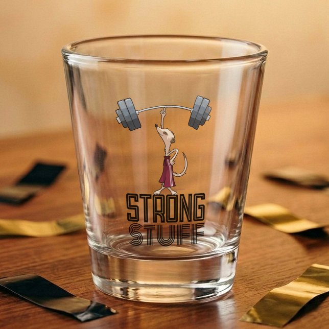 Verre A Shot Cute Meerkat Strong Stuff Poids Carton (Créateur téléchargé)