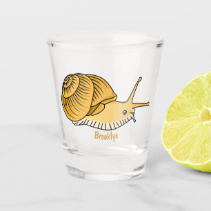 Verre A Shot Cute yellow snail cartoon