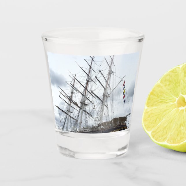 Verre A Shot Cutty Sark Clipper ship (Devant)
