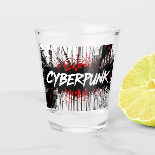 Verre A Shot Cyberpunk Graffiti Shot Glass (Devant)