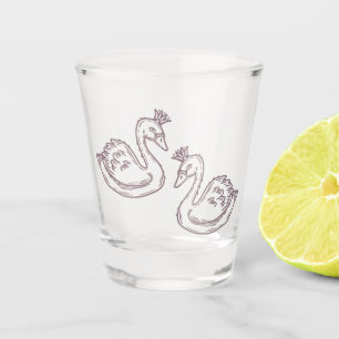 Verre A Shot Cygne dans la couronne