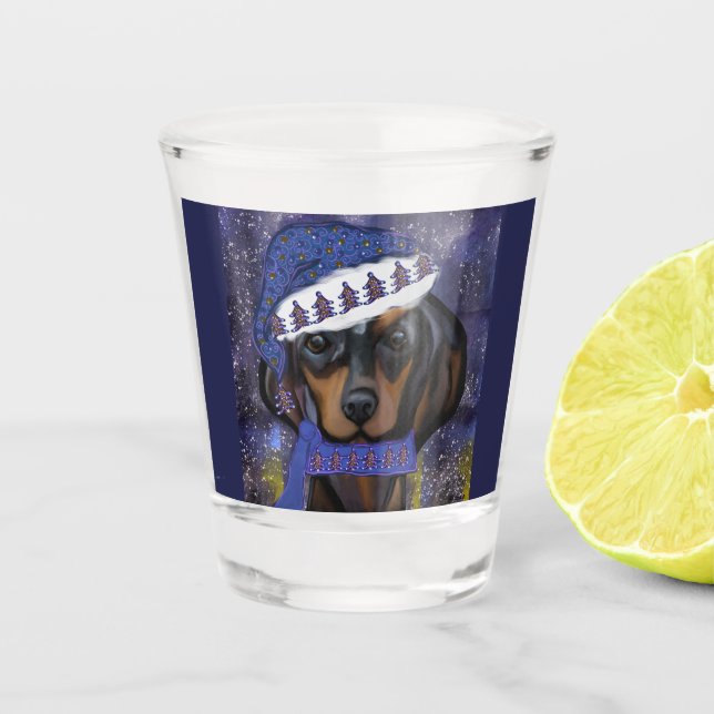 Verre A Shot Dachshund  (Devant)
