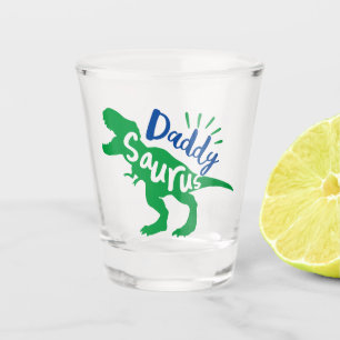 Verre A Shot Daddy Saurus T-Rex Silhouette