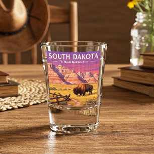 Verre A Shot Dakota du Sud vintage