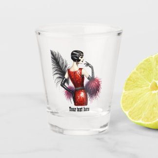Verre A Shot Dame Art Déco élégante personnalisable 