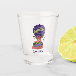 Verre A Shot Dame Plante folle de la femme noire, Plantes de br
