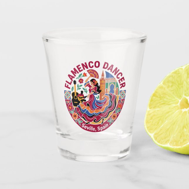 Verre A Shot Danseuse de flamenco Espagne (Devant)