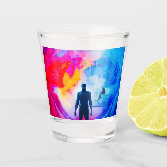 Verre A Shot Debout dans les couleurs (Devant)