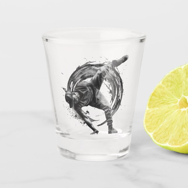 Verre A Shot Décor Style urbain Monochrome Motion Art (Devant)