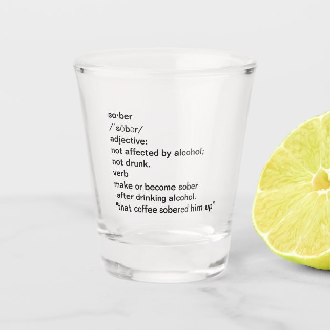 Verre A Shot Définition sobre pas ivre Party drôle (Devant)