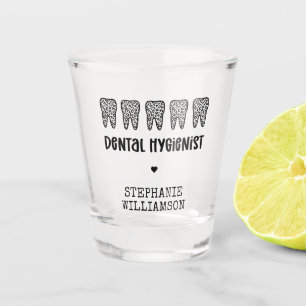 Verre A Shot Dentis hygiénistes dentaires personnalisés Emprein