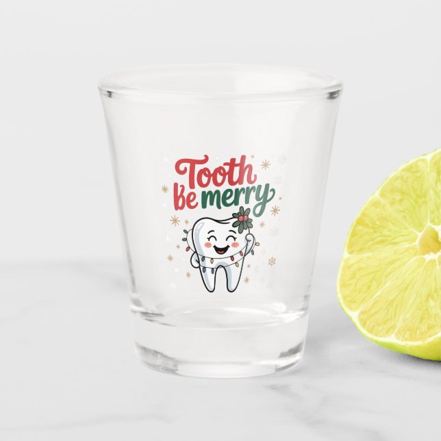 Verre A Shot Dentiste dentaire Sois Joyeux Dentiste Noël (Devant)
