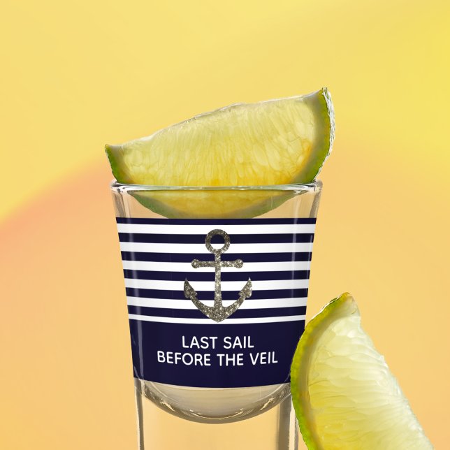 Verre A Shot Dernier Ancre Voile Mariage de la partie Bachelore (Créateur téléchargé)