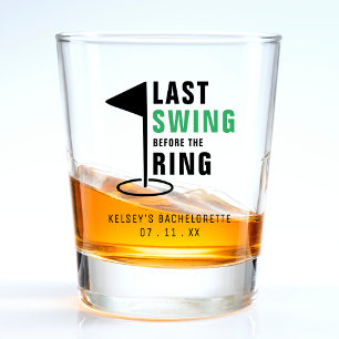 Verre A Shot Dernier Swing Avant le Mariage de Golf pour Enterr
