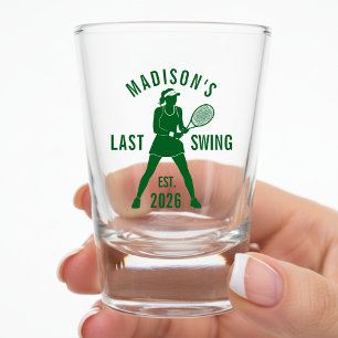 Verre A Shot Dernier Swing de Tennis Avant l'Anneau Enterrement