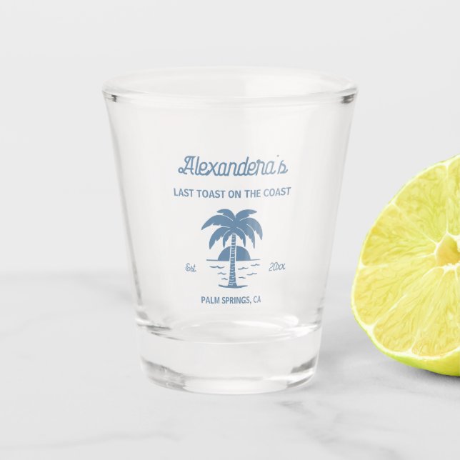 Verre A Shot Dernier toast sur la côte enterrement de vie de je (Devant)