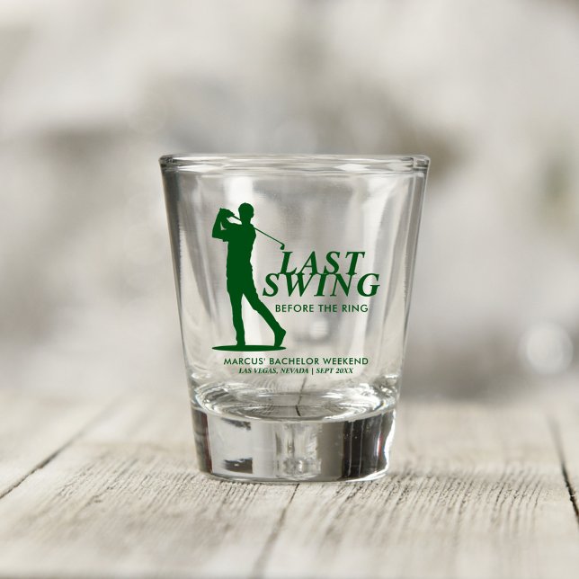 Verre A Shot Dernier Tour de Swing avant le Bachelier de Golf (Créateur téléchargé)