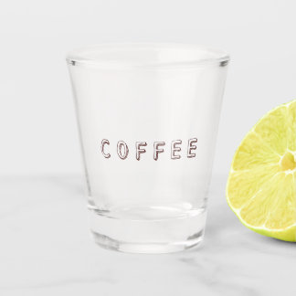 Verre A Shot Design confortable de la typographie du café