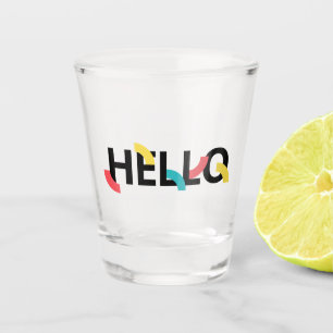 Verre A Shot Design moderne, amusant, ludique, coloré de Hello