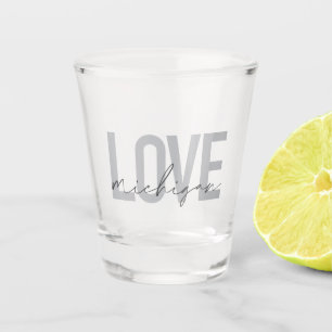 Verre A Shot Design simple, moderne, urbain, cool Love Michigan