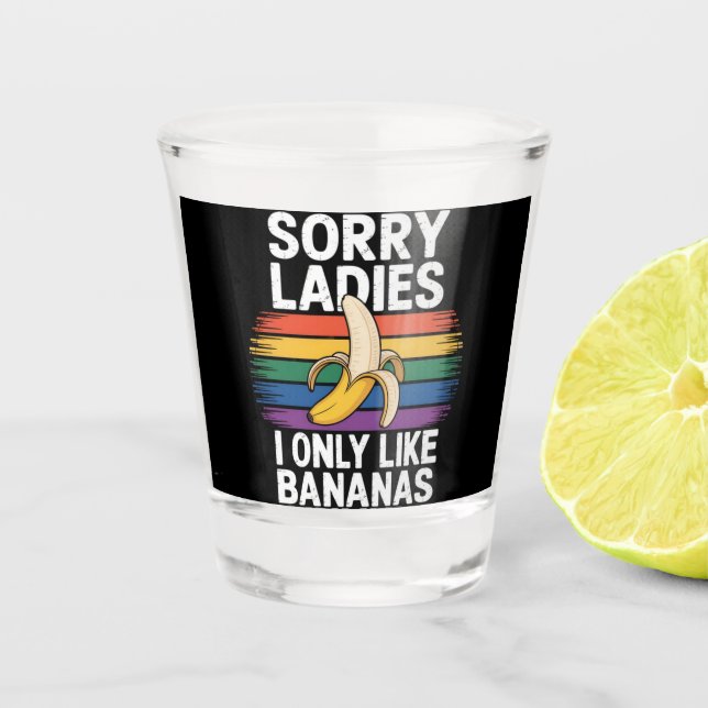 Verre A Shot désolé fille j'aime les bananes drôle (Devant)