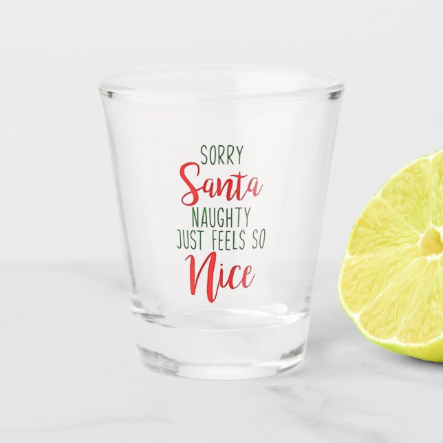 Verre A Shot Désolé Santa, vilain ça fait tellement de bien (Devant)