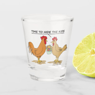 Verre A Shot Dessin amusant de chasse aux oeufs de Pâques au p