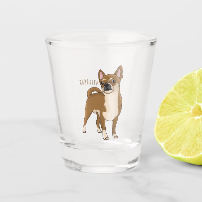 Verre A Shot Dessin de Chihuahua pour chien (Devant)