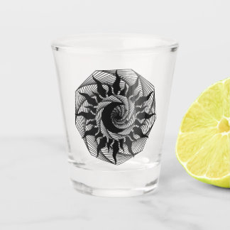 Verre A Shot dessin géométrique