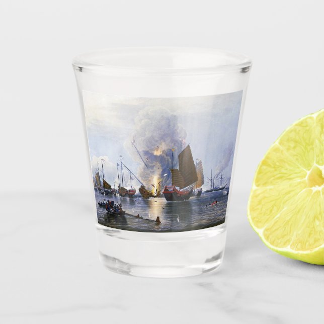 Verre A Shot Détruire les joncs de guerre chinois 1843 (Devant)