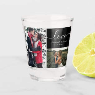 Verre A Shot Deux Collage Photo Black Love Script