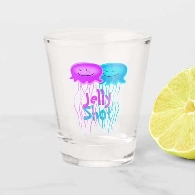 Verre A Shot Deux méduses caricaturales (Devant)