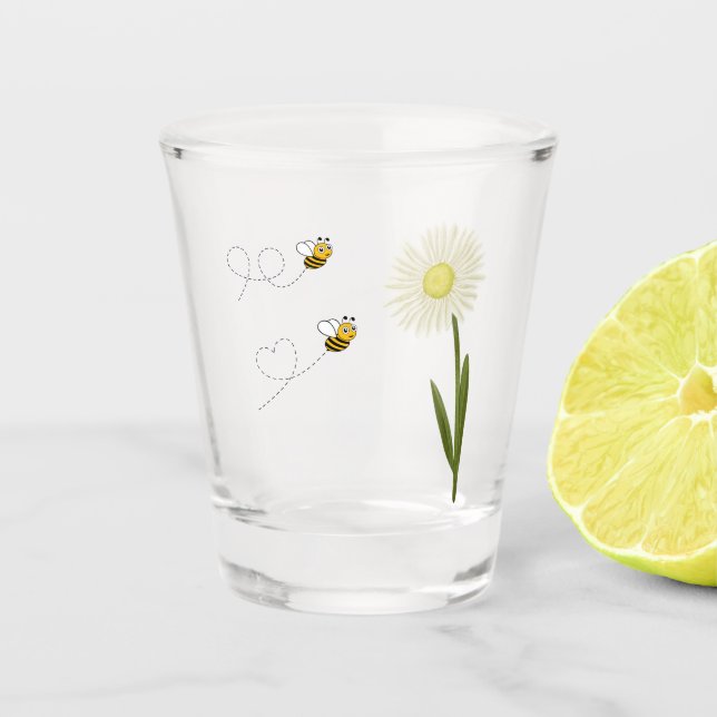 Verre A Shot Deux petites abeilles mignonnes (Devant)