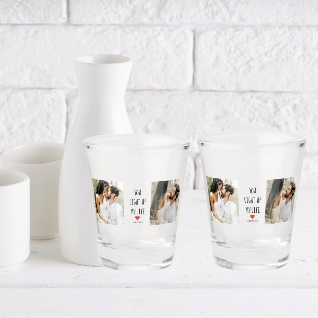 Verre A Shot Deux photos | Happy Valentines Day | (Créateur téléchargé)